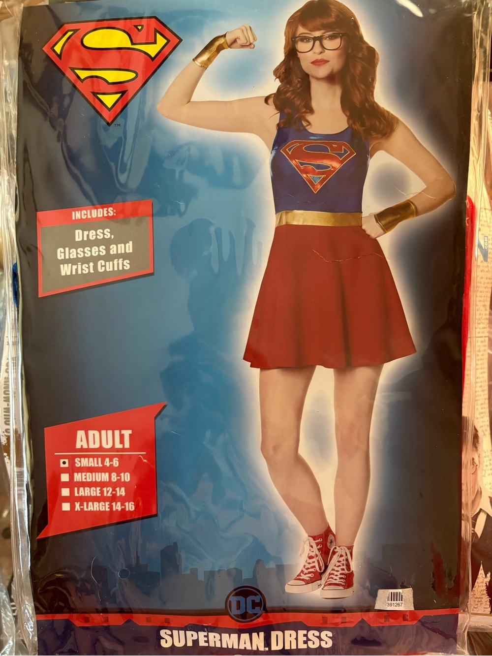 Superman Dress Women’s Halloween Costume Size Small (4-6) New with tags,
